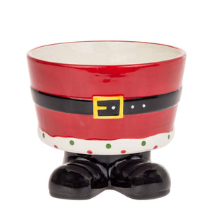 Bowl; Santa w/ Belt & Small Footed