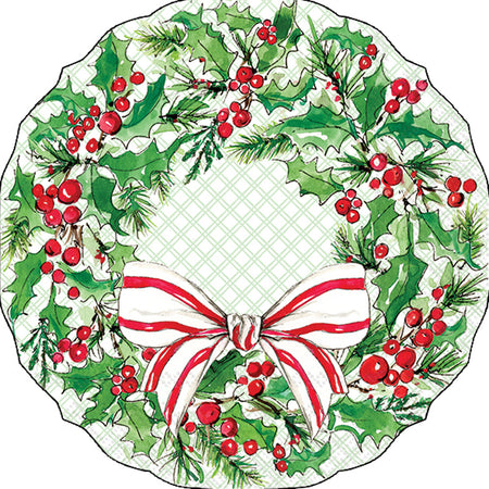 Napkin,Berry Wreath, 12ct