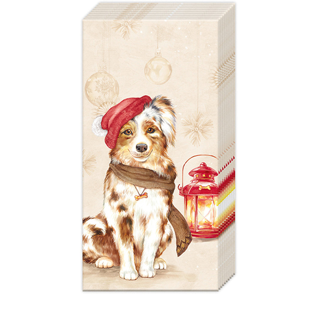 Facia Tissue, Jack, Xmas Dog, Cream