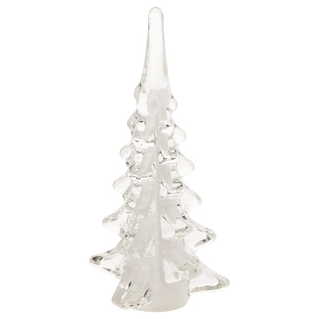 Decor, Large Glass Tree; White