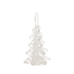 Decor, Small Glass Tree; White