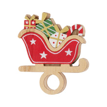 Load image into Gallery viewer, Wood Advent Calendar with Moveable Sleigh
