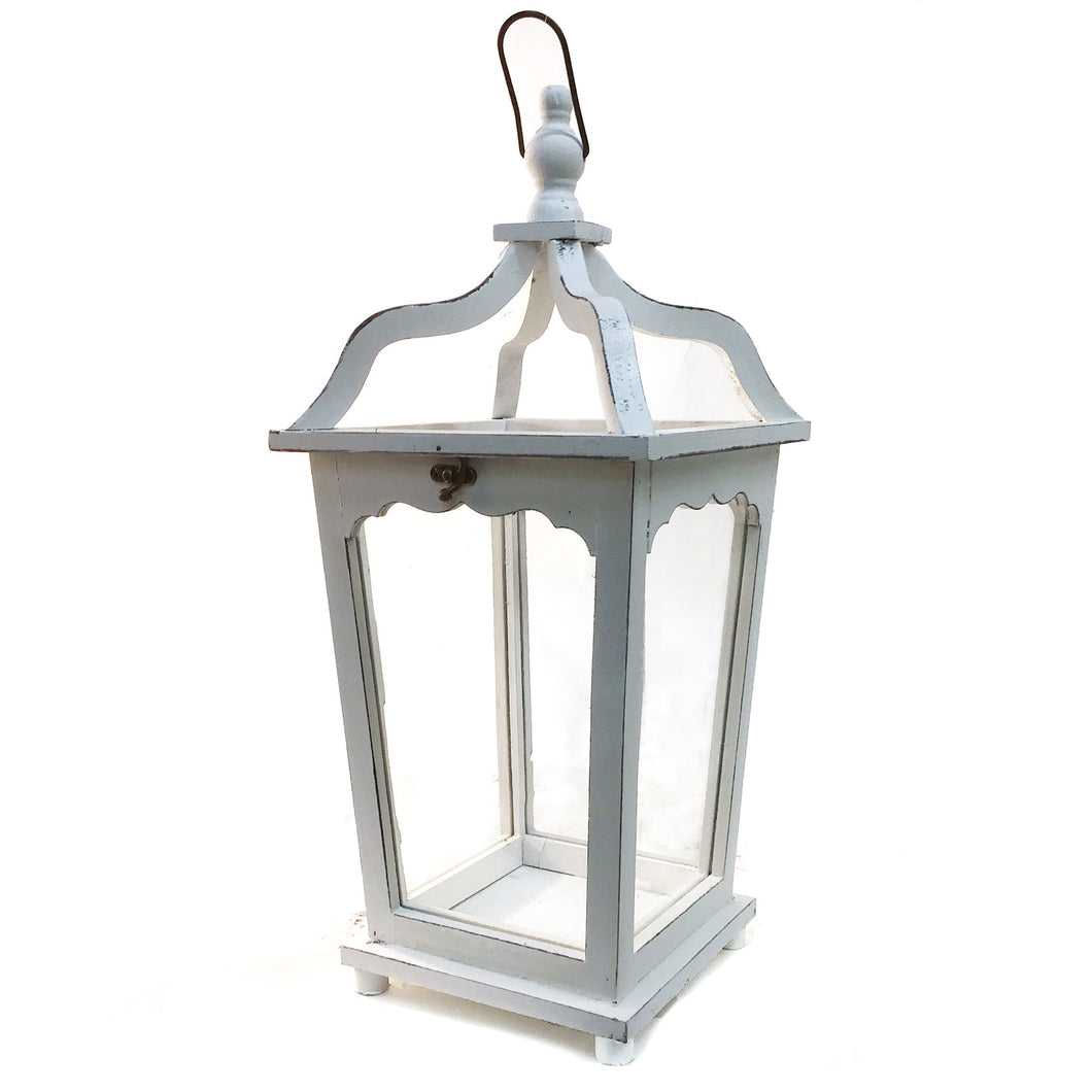 Large Lantern; Distresssed White