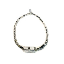 Load image into Gallery viewer, Bracelet, Stella; Joy/ Dalmatian Jasper/Silver
