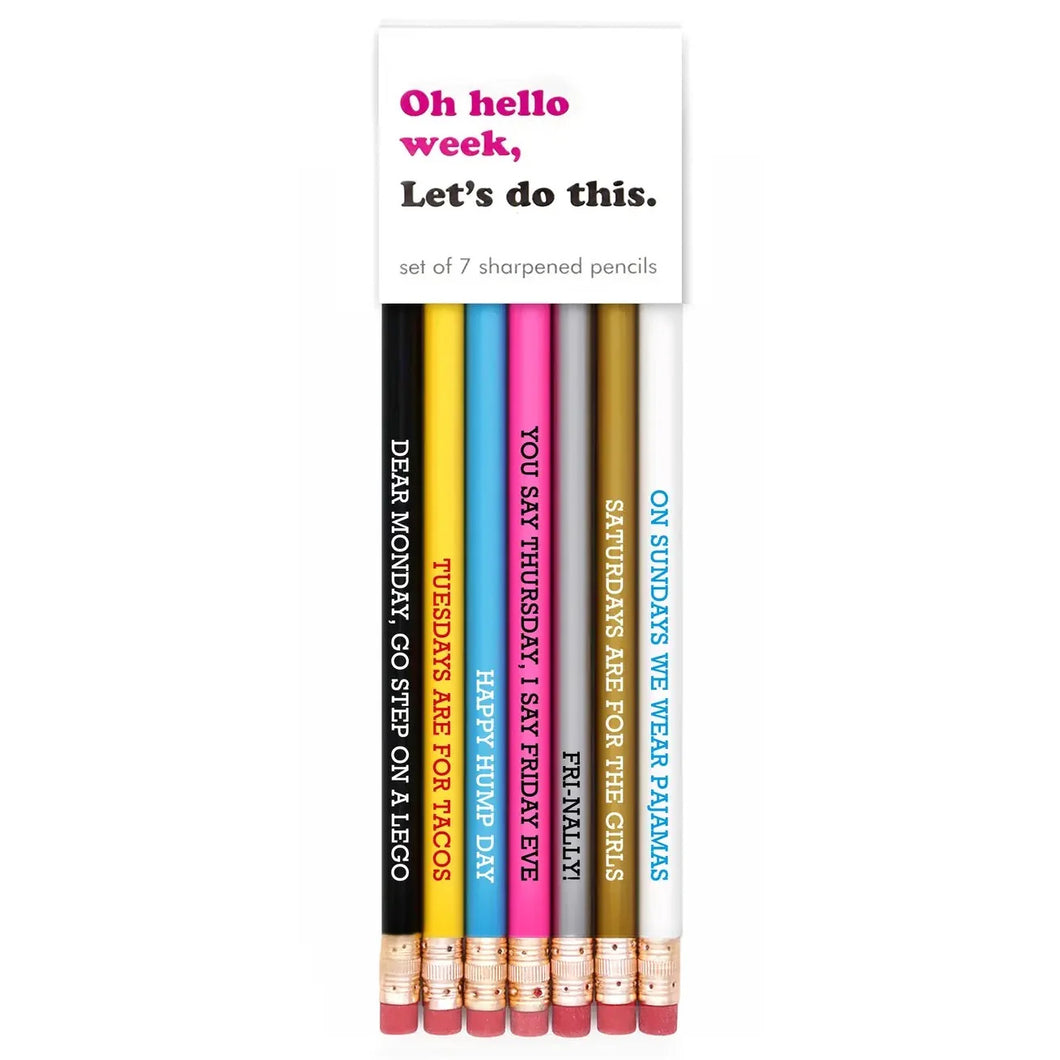 Hello Week Pencil Set