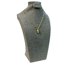 Load image into Gallery viewer, Necklace, Locket; Positive Energy/ Pyrite/Gold
