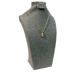 Necklace, Locket; Positive Energy/ Pyrite/Gold