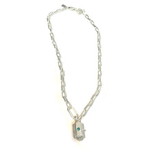 Load image into Gallery viewer, Necklace, Locket; Tranquility/Turquoise/Silver
