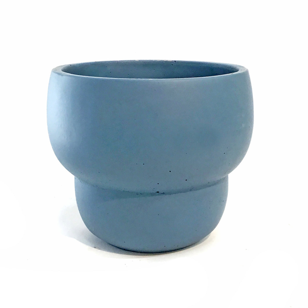 Pot Rounded Blue  18x 18x 15.5 cm
