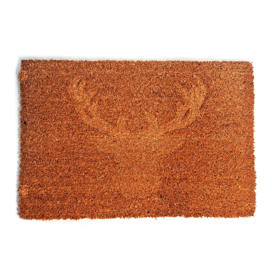 Coir Mat, Embossed Deer