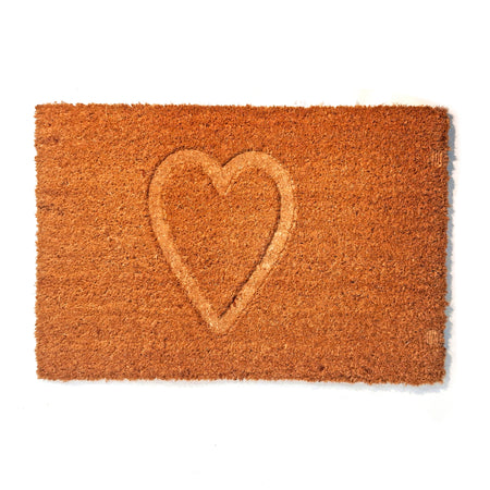Coir Mat, Engraved Heart