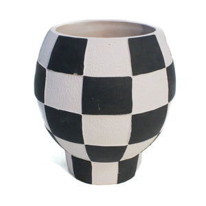 Pot Checkered Large 13x 25cm