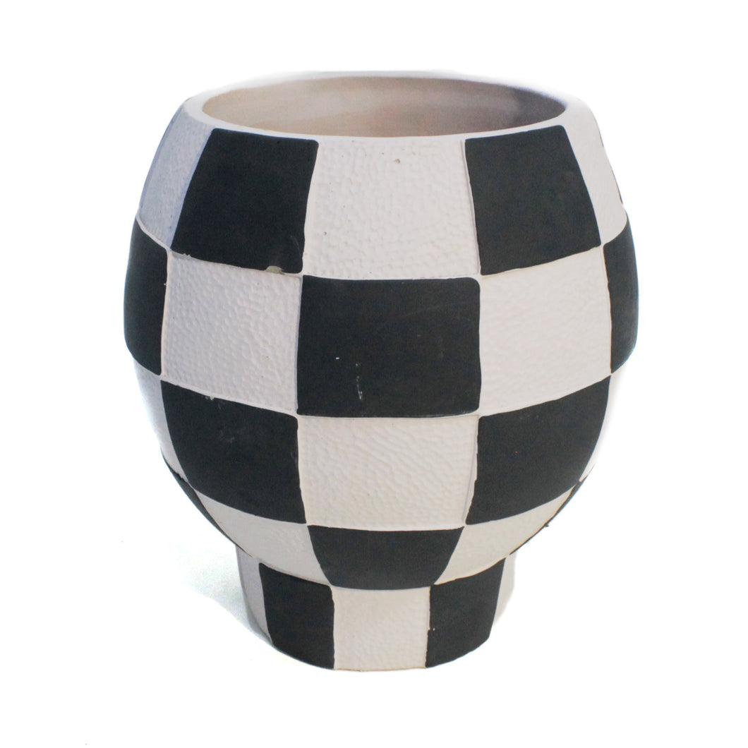 Pot Checkered Large 13x 25cm