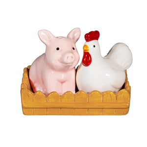 Salt & Pepper Shakers, Ceramic, Farm Animals
