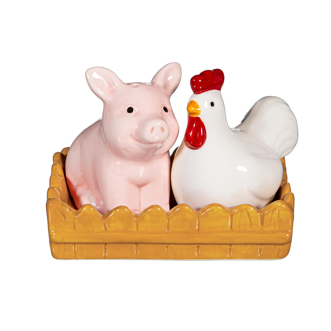 Salt & Pepper Shakers, Ceramic, Farm Animals