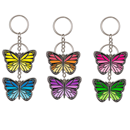 Butterfly Keychain, 6 Asst.