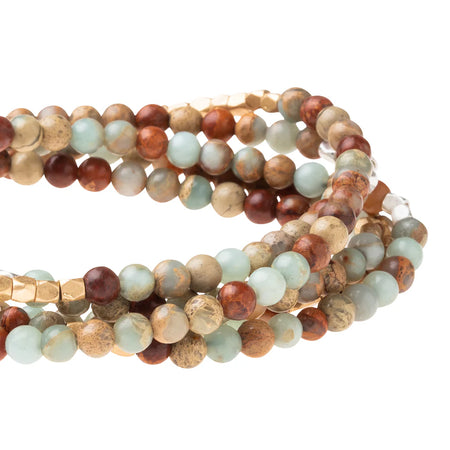 Stone Wrap Bracelet,Aqua Terra