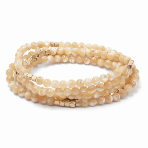 Stone Wrap Bracelet, Mother of Pearl