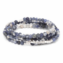 Load image into Gallery viewer, Stone Wrap Bracelet,Sodalite/Silver
