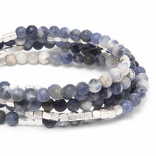 Load image into Gallery viewer, Stone Wrap Bracelet,Sodalite/Silver
