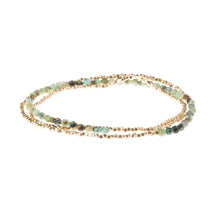 Load image into Gallery viewer, Delicate Stone Wrap Bracelet, African Turquoise
