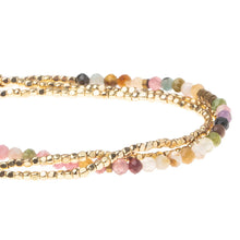 Load image into Gallery viewer, Delicate Stone Wrap Bracelet, Tourmaline
