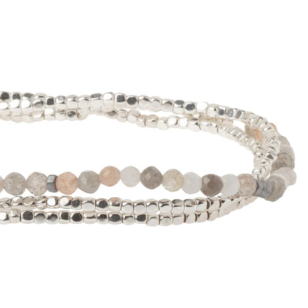 Delicate Stone Wrap Bracelet, Moon Stone