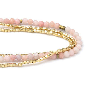 Delicate Stone Wrap Bracelet, Pink Opal