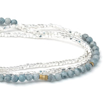 Load image into Gallery viewer, Delicate Stone Wrap Bracelet,Blue Howlite
