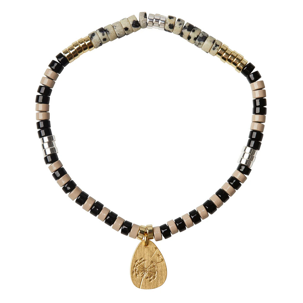 Intention Charm Necklace,Dalmation Jasper