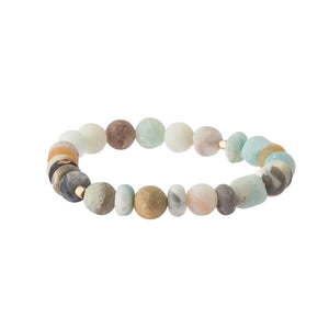 Stone Stacking Bracelet, Amazonite