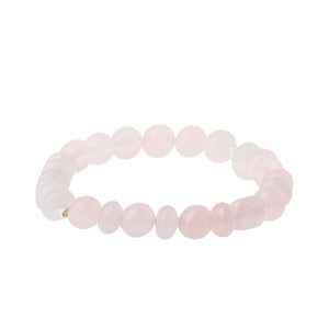 Stone Stacking Bracelet, Rose Quartz