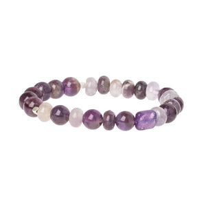 Stone Stacking Bracelet, Amethyst