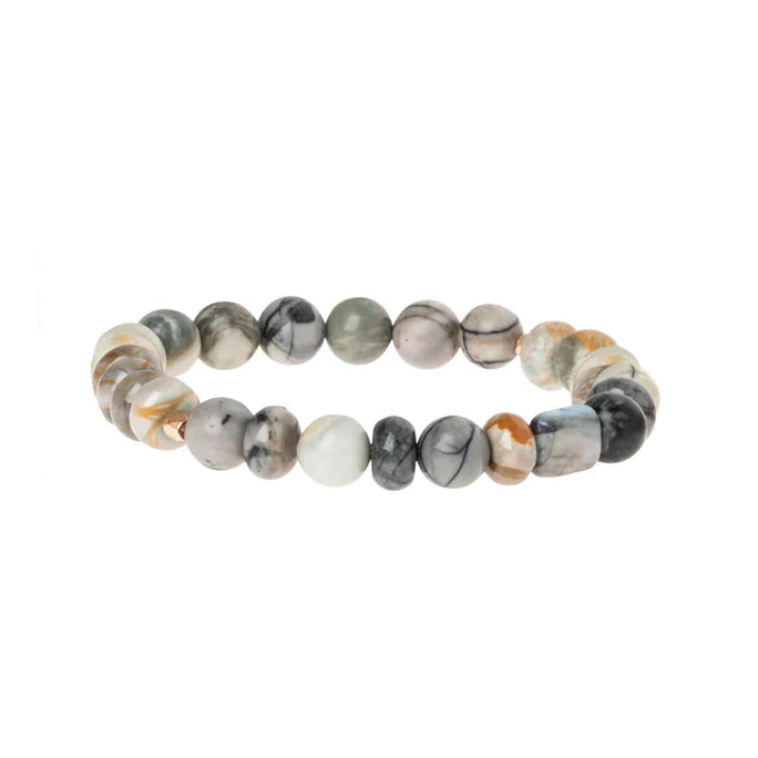 Stone Stacking Bracelet, Picasso Jasper