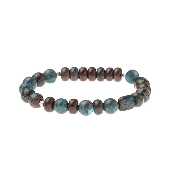 Stone Stacking Bracelet, Blue Sky Jasper