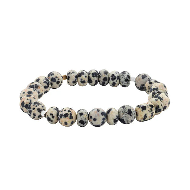 Stone Stacking Bracelet,Dalmation Jasper