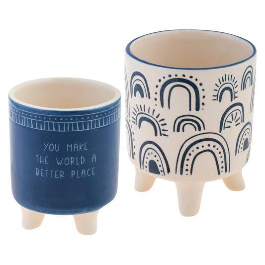 Wax resist Planters,Set of 2,Better Place