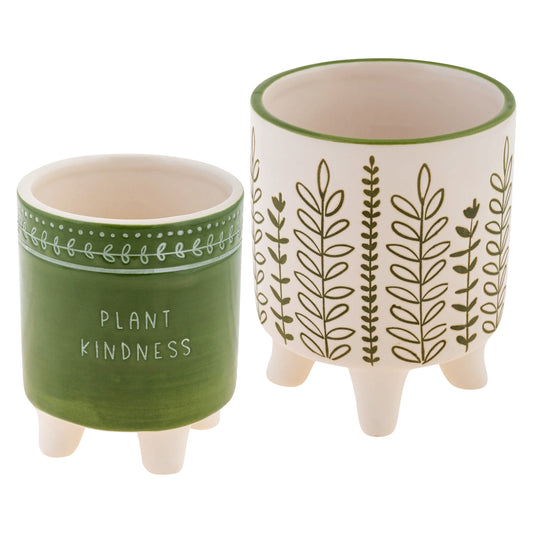 Wax resist Planters,Set of 2, Plant Kindness