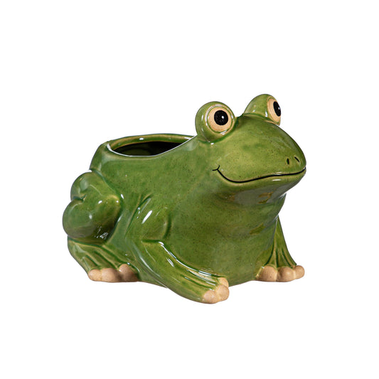 Ceramic Frog Planter 8.8"x 6.7"x 5.6"