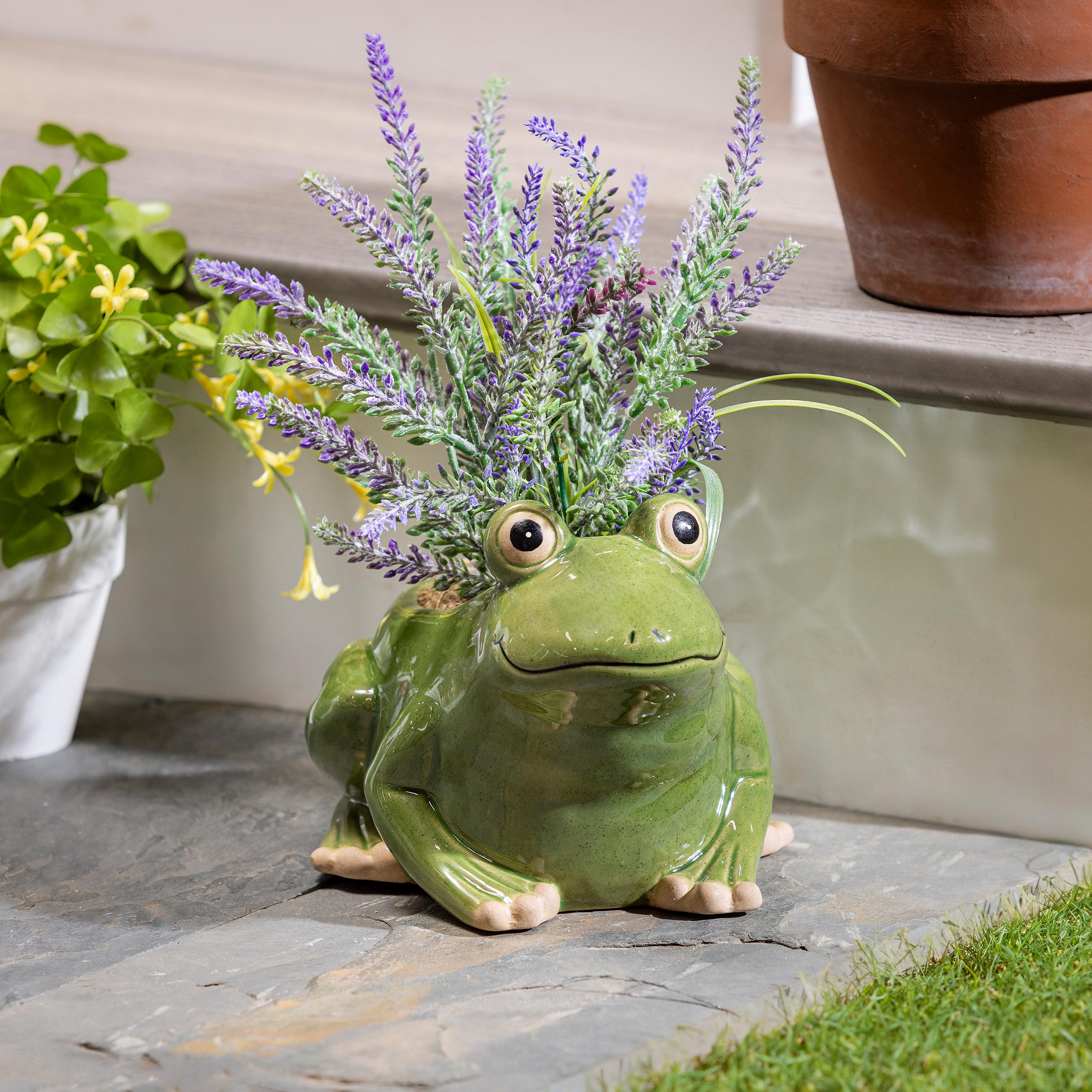 Ceramic Frog Planter 8.8