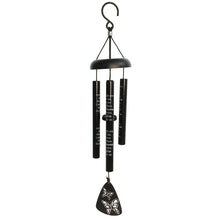 Load image into Gallery viewer, Black Sonnet Wind Chime, Flower Butterfly 21in
