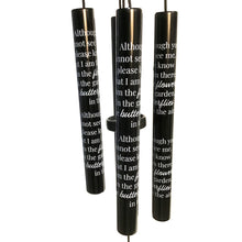 Load image into Gallery viewer, Black Sonnet Wind Chime, Flower Butterfly 21in
