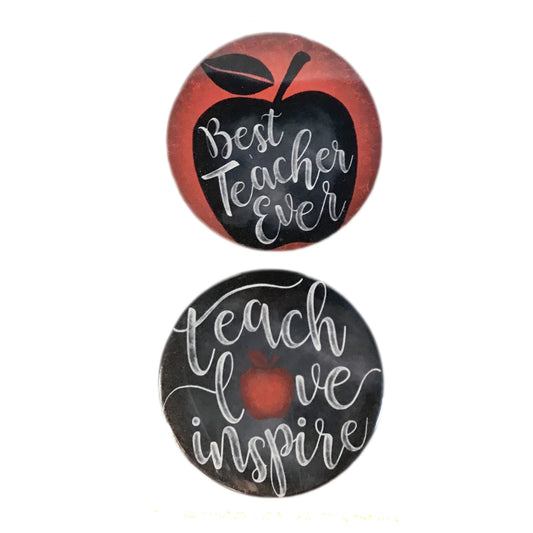Car Coaster, Teacher, Set of 2