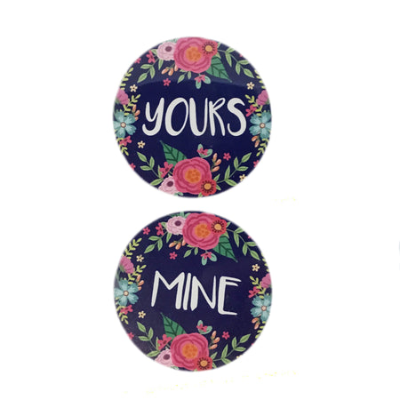 Car Coaster,Mine Yours, Set of 2