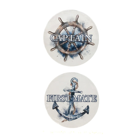 Car Coaster, Captain, Set of 2