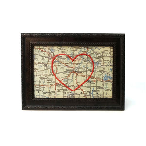 Heart Map, 4in x 6in, Saskatoon