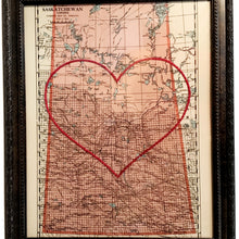 Load image into Gallery viewer, Heart Map, 8in x 10in, Saskatchewan
