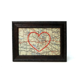 Heart Map, 4in x 6in, Moose Jaw