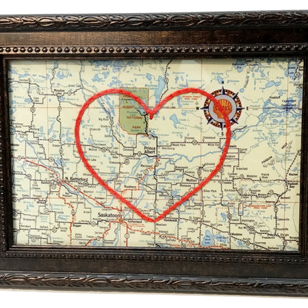 Heart Map, 4in x 6in, Prince Albert