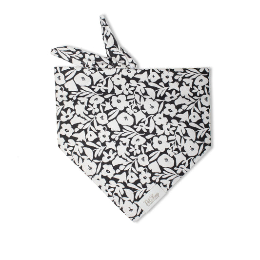 XS/S Pet Bandana Charcoal Floral